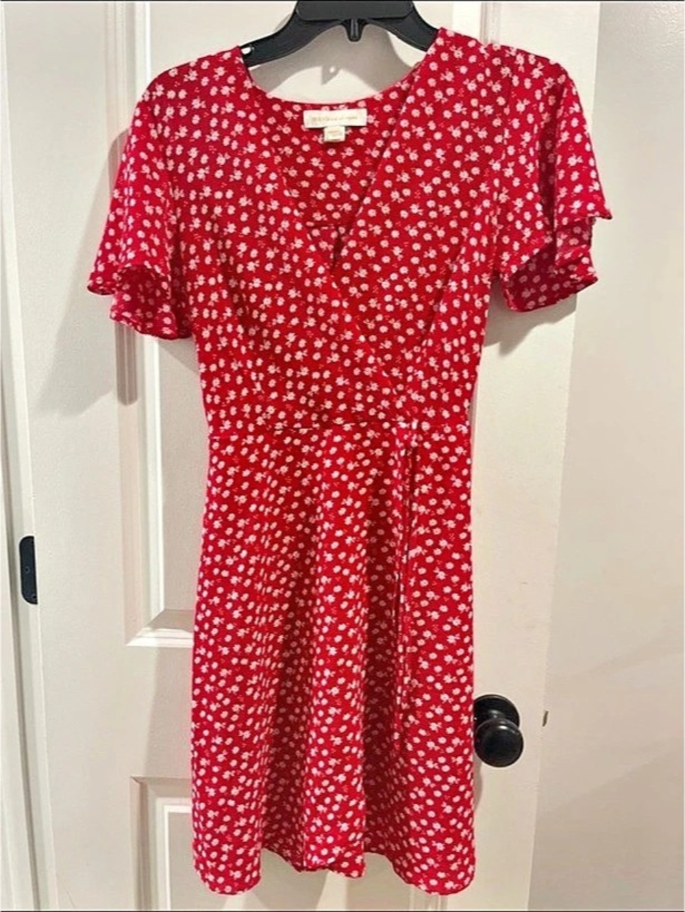 White Birch Red Floral Mini Dress